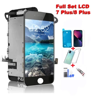 AAA Пълен комплект LCD екран за iPhone 8 Plus LCD дисплей 3D сензорен дигитайзер 7Plus екран пълна подмяна на монтажа