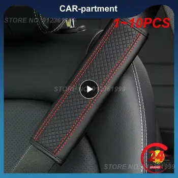 1~10PCS Аксесоари за кола предпазен колан PU кожен предпазен колан рамо капак дишаща защита подложка за предпазен колан Auto