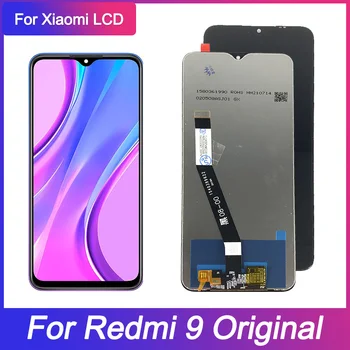 оригинал за Xiaomi Redmi 9 LCD дисплей екран докосване дигитайзер събрание LCD дисплей докосване ремонт части M2004J19AG M2004J19G