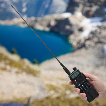 NA-771 Уоки-токи антена VHF UHF SMA женска мобилна радио антена Dual Wide Band 144 / 430MHz за Baofeng UV-5R BF-888S UV-82