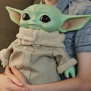 28cm действие фигура играчки бебе yoda бебе плюшени Yoda магистър кукли играчки за деца колекция рожден ден коледни подаръци