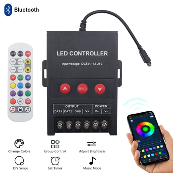 DC 5-24V Bluetooth музика APP контрол LED лента контролер употреба за WS2811 WS2812B RGB неонова лента LED лента