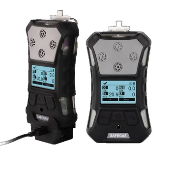 4 Газов анализатор с микро клип комбиниран газов детектор Man Down алармена функция