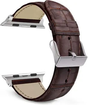 MaKTech кожена каишка крокодил модел за Apple Watch серия 8/7/6/SE/Ultra/2022