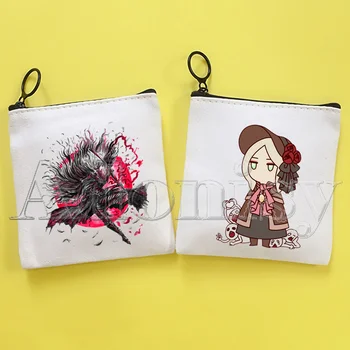 Bloodborne монета чанта женски плат малка чанта мини съединител чанта сладък корейски платно ключ случай монета чанта