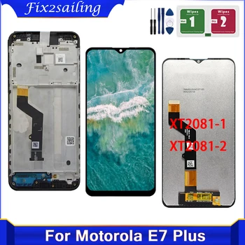 За Motorola Moto E7 Plus LCD с рамков дисплей сензорен екран дигитайзер събрание за Moto E7Plus Lcd e7 плюс XT2081-1 XT2081-2