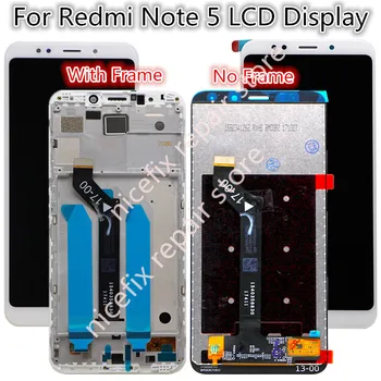 Тестван 5.99 инча НОВО За Xiaomi Redmi Note 5 LCD DIsplay + сензорен екран + рамка дигитайзер събрание черно/бяло за Redmi бележка 5