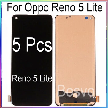 Търговия на едро 5 броя / партида за Oppo Reno 5 Lite LCD дисплей със сензорен монтаж