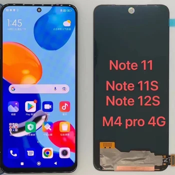 6.43'' За Redmi Note 11S дисплей, за Xiaomi Redmi Note 11 2201117TG LCD дисплей дигитайзер за M4 Pro 4G LCD дисплей