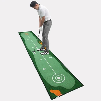 Практика Поставяне на килим против хлъзгане Мини голф тренировъчна подложка Износоустойчив дебел вътрешен голф Putter практика килим на открито