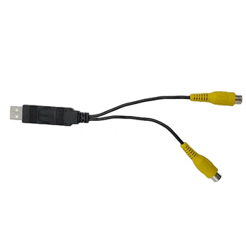 USB към CVBS видео изходен адаптер 2 CVBS изход USB към AV кабел DC 5V USB 2W за Android мултимедиен плейър Аксесоари за автомобилни радиостанции