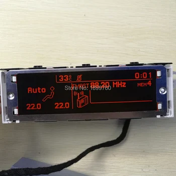 5 Меню Поддръжка на червен екран USB & Bluetooth дисплей Часовников монитор Климатик 12 пинов за Peugeot 307 407 408 citroen C4 C5
