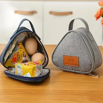 Триъгълна изолационна чанта Алуминиево фолио Удобна кутия Голяма пазарска чанта за храна Студентска оризова топка чанта Преносима кутия за обяд Външна чанта за обяд