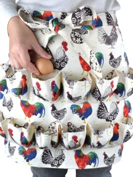 Multi-pocket Събиране на яйца Престилки за прибиране на реколтата Пилешка ферма Работна престилка Гъши яйца Колекция Престилки Престилки за жена