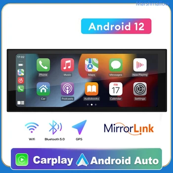 New Car Radio Android 12 1 DIN CarPlay Безжичен WiFi Android Auto Bluetooth USB AUX 6.86'' GPS мултимедиен плейър Кола MP3 плейър