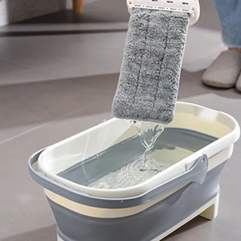 Сгъваема кофа за моп Сгъваема преносима мивка за миене с дръжка Инструменти за риболов на кофи Голям капацитет барел ефективен