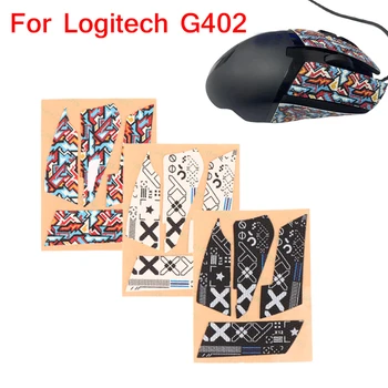 1Pc Mouse Grip Tape Skate DIY стикер Non Slip Suck Sweat For Logitech G402 Mouse Self Adhesive Design Sweat Decals