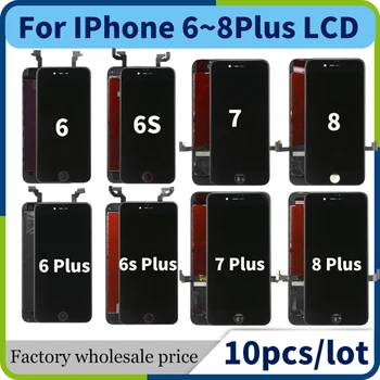  10pcs / партида на едро оригинален OEM за iPhone 6 6Plus 6S плюс 7 7Plus 8 8Plus LCD дисплей сензорен екран дигитайзер събрание