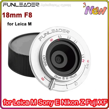FUNLEADER 18mm F8.0 Pro пълнокадров MF обектив за фотоапарат Sony E Fuji XF като Sony a73 a7c Fuji x-e4 x-t30