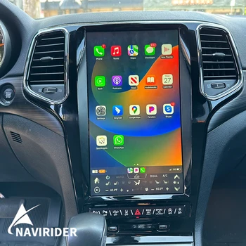 13.6inch Tesla Android екран радио 2din за джип Grand Cherokee 2014-2020 GPS Carplay кола мултимедиен видео плейър стерео Navi