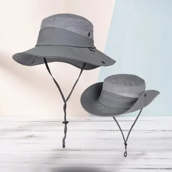Унисекс слънцезащитна рибарска шапка 6 стила модерна модна широкопола риболовна шапка с вентилационни отвори и UV защита външни продукти