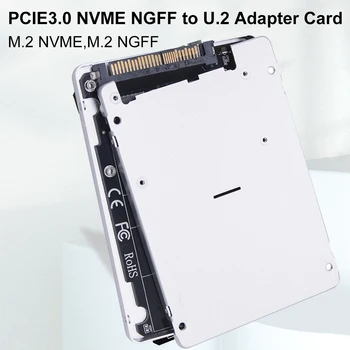 M.2 SSD към U.2 адаптерна карта M.2 NVME SSD към U.2 SFF-8639 адаптер 32Gbps твърд диск адаптер карта PC-E3.0X4 за настолен компютър