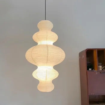 Noguchi хартия висулка лампа японски таванско стълбище висулка светлини скандинавски кухня хол изкуство хартия абажур висящи светлина