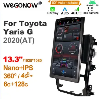1920*1080 13.3'' Ownice Android10.0 Автомобилна мултимедия за Toyota Yaris G 2020 Auto Radio Audio 4G LTE 360 Оптичен коаксиален без DVD