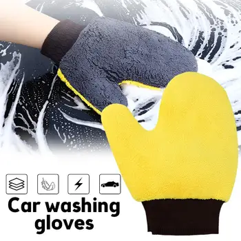Аксесоари за кола Кърпи Пране Четка за сушене Почистване Микрофибър Корал руно ръкавици Ръкавици за миене на автомобили