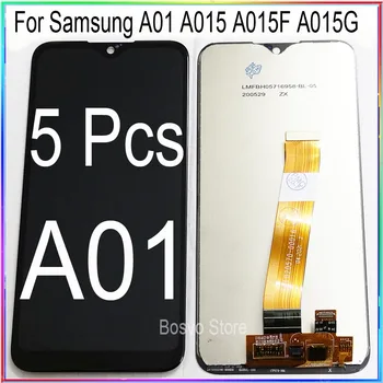 Търговия на едро 5 парчета / лот за Samsung A01 екран дисплей LCD с докосване дигитайзер събрание A01M A01F
