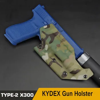 Camo Kydex пистолет кобур за Beretta M9 CZP-01 P-07/09 Sig P320 S&W M&P HK 45 USPP9 X300 фенерче пистолет случай бързо заключване комплект