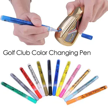 Водоустойчив голф клуб цвят промяна писалка акрилни мастило писалка със силен слънцезащитен многоцветен покритие мощност голф аксесоари