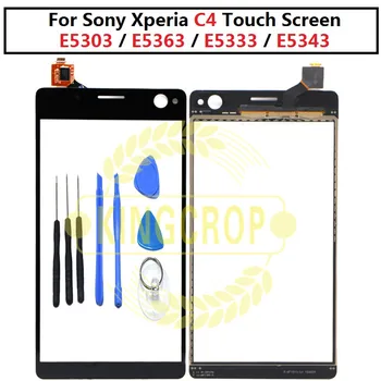 Преден сензорен екран дигитайзер за Sony Xperia C4 E5303 E5363 E5333 E534 сензорен екран преден външен стъклен панел за подмяна на обектива