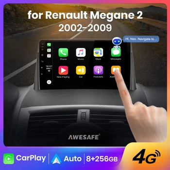 AWESAFE PX9 Plus Автомобилно радио за Renault Megane 2 2002 - 2009 безжичен CarPlay Android Auto No 2 din 2din DVD