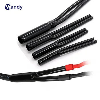 високоговорител аудио кабелен проводник HiFi кабелни панталони 7 9 10 15.5mm Без свиване PVC Y сплитер тръба ръкав черен изолиран захранващ колан