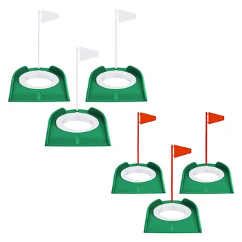 3 бр. Голф поставяне купа голф дупка обучение помощни средства голф аксесоари голф обучение резачки с пластмасов флаг