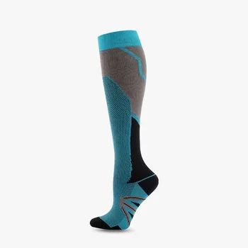 Нови ски чорапи за жени Мъже Еластични ски чорапи Компресия Спортове на открито Колоездене Сноуборд Алпинизъм Снежни чорапи