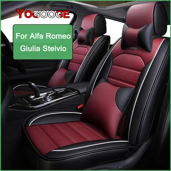 YOGOOGE Калъф за столче за кола за Alfa Romeo Giulia Stelvio Giulietta Auto Accessories Interior (1seat)