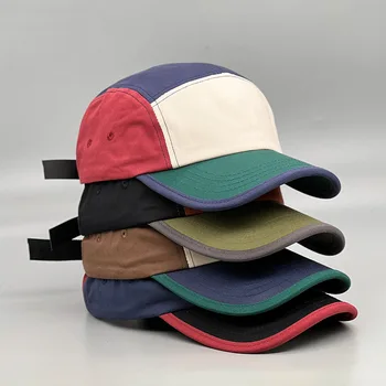 2023 Цвят съвпадение пет панел капачка мъже и жени ретро шевове върхови капачки открит отдих бейзболна шапка хип-хоп шапки