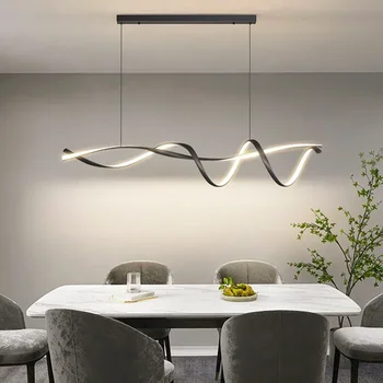 Nordic минималистичен Led висулка светлини димиране за маса трапезария хол декор таван полилей лампа вътрешно осветление