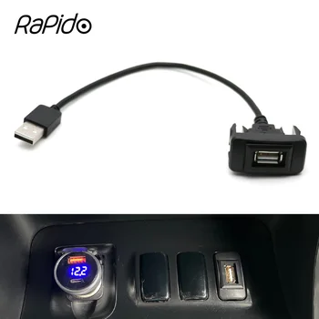 Car Dashboard Flush Mount USB порт панел мъжки към женски удължителен кабелен адаптер за Toyota Camry Prius Corolla Vios Reiz RAV4