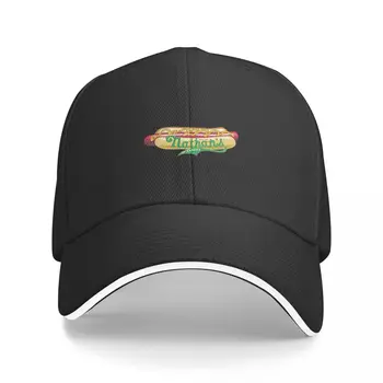 Нов известен Nathan Hotdogs Distressed лого подарък за мъже и жени, подарък за фенове бейзболна шапка Rave шапка за момичета мъжки