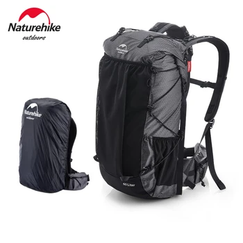 Naturehike Туристическа раница Външна спортна чанта 60 + 5L Голям капацитет Ергономичен дизайн Раница Къмпинг Пътуване водоустойчива чанта