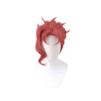 Аниме Странното приключение на Джоджо Ролева игра Перука Kakyoin Noriaki Red Curl висока температура влакна коса Хелоуин парти Cosplay W