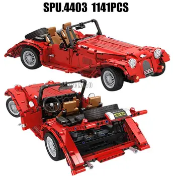 7062 1141pcs Технически кабриолет роудстър реколта ретро класически кола строителни блокове играчка