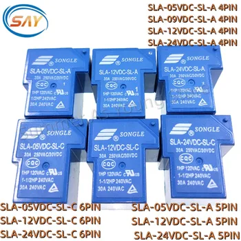Захранващо реле 5PCS/LOT SLA SLA-05V 09 12V 24V 48VDC-SL-A -C 4Pin /5Pin /6Pin 30A T90 SLA-05VDC-SL-A SLA-12VDC-SL-A SLA-24VDC-SL-C