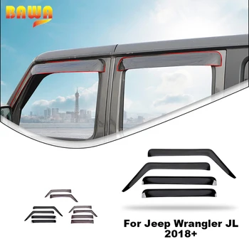BAWA Car Rain Blocker Shield за Jeep Wrangler JL 2/4-врати 2018 2019 2020 2021 2022 2023 Аксесоари за покриване на сенници за прозорци