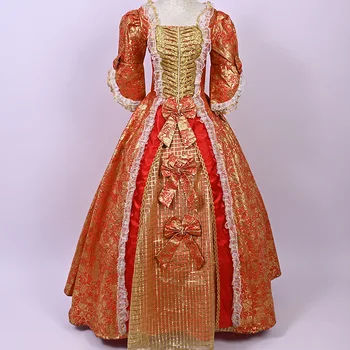 18 век средновековна викторианска дворцова рокля жени с висока талия половин ръкав бални рокли червена принцеса дантела кралица ренесансов костюм