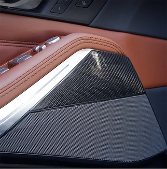 За BMW X5 G05 X7 G07 2019-2022 Реални въглеродни влакна кола интериор врата панел декорация капак подстригване стикери Аксесоари