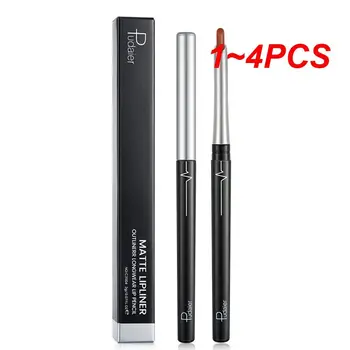 1~4PCS Lipliner 2-в-1 водоустойчив молив за устни Грим Червило Овлажняващо високо цветово изобразяване Матов богат цвят